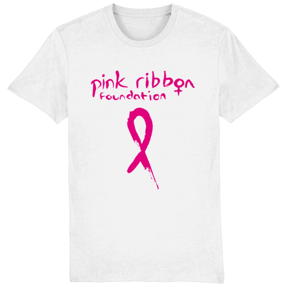 Pink Ribbon Foundation Logo White T-Shirt