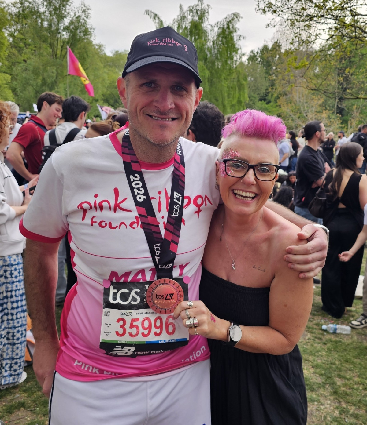 Matt Completes the London Marathon for Pink Ribbon Foundation